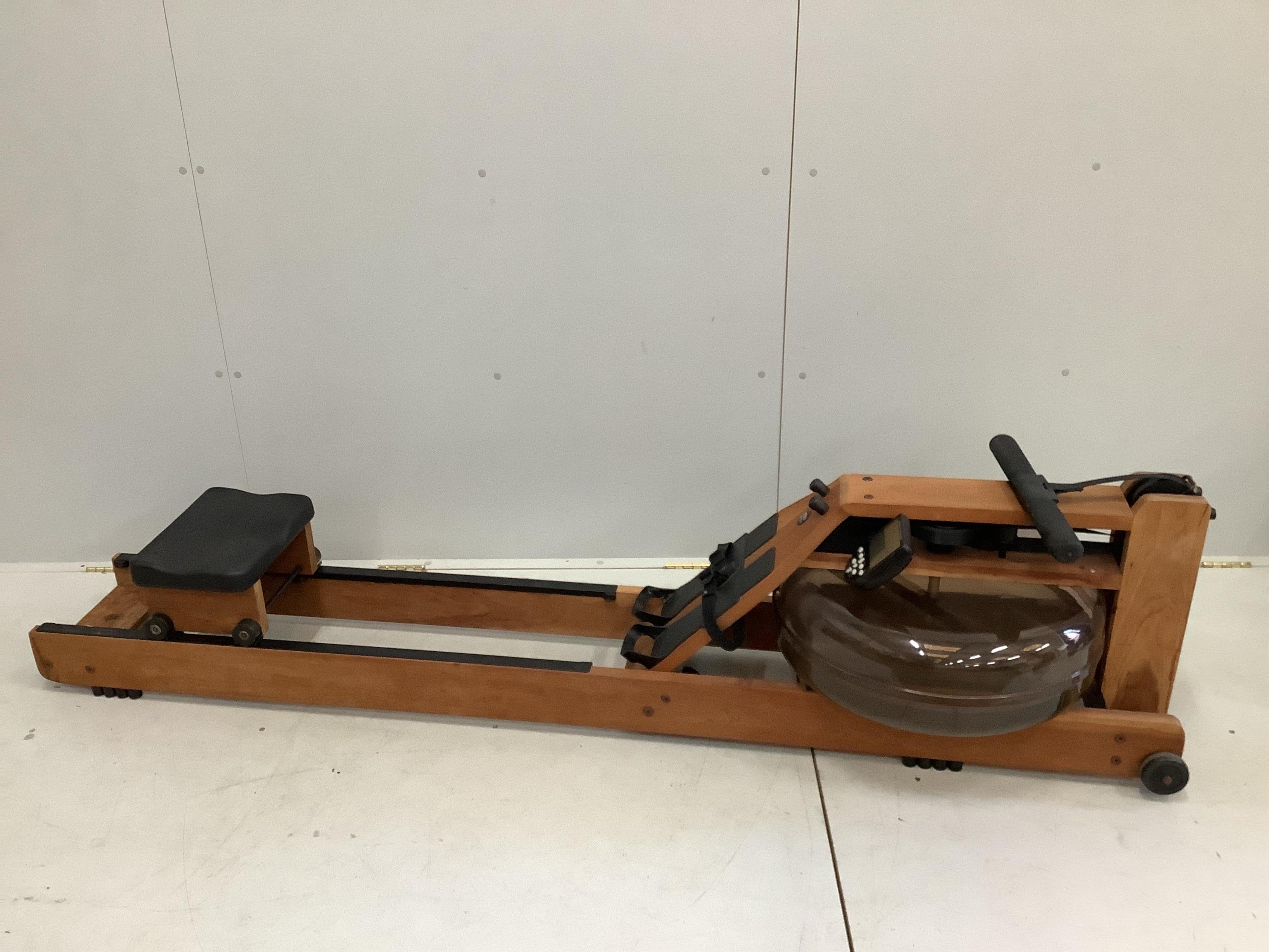 A 'Water Rower' rowing machine. Condition - fair